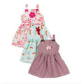Pack Of 3 - Cotton Printed Summer Baby Frocks - Multicolor Printed Baby Cotton Frocks Different Designs Frocks For Girls Summer Multicolor Cotton- Kid Floral Cotton Girls Dresses Summer Girl Clothes frock farak girl frocks eid frocks new frocks
